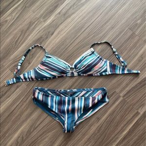 Vince Camuto Stripe Bikini